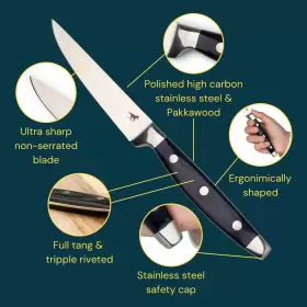 196852405169 THE DINNER PONY Serrated Steak Knives Set Edge #3