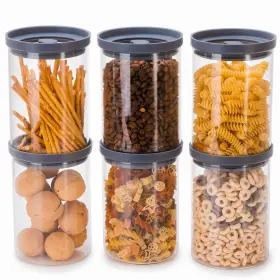 B0DPD3DYRD THE HAZEL PANTRY Glass Canisters Set Airtight Ja