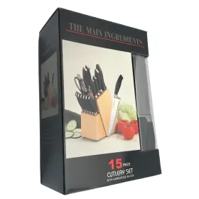 406942937143 THE MAIN INGREDIENTS Steel Cutlery Set Hardwood