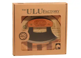 7539796503 THE ULU FACTORY Alaska Knife Set Curved Wood Board
