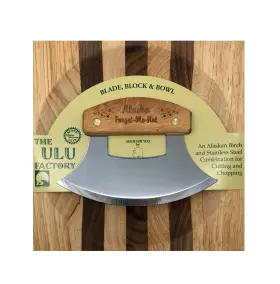 7BBF THE ULU FACTORY Alaska Forget Me Flower Knife Set Bowl