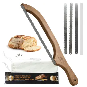 WOOD-02 THEKITCHENCLICK Kitchen Bread Knife Homemade Acacia