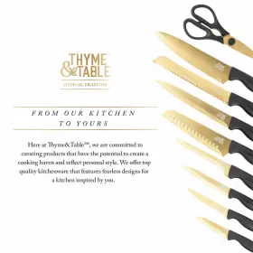 196557005626 THYME AND TABLE Essential Knife Block Set #2
