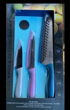 793877 THYME TABLE Knife Set Cutting Mats Steel Multicolor