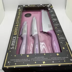 TT0541 THYME TABLE Knife Cutting Mat Set Festive Pink #2