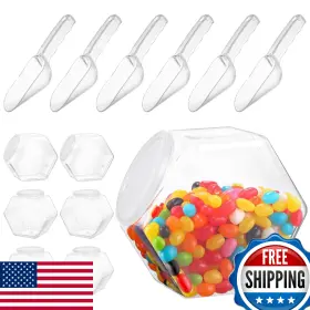 B0DFCGYQKC TIDEME Hexagon Jars Spoons Cookie Airtight Lids