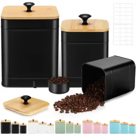 B0DTTK7QCR TIONCY Airtight Kitchen Canister Set Storage Jars