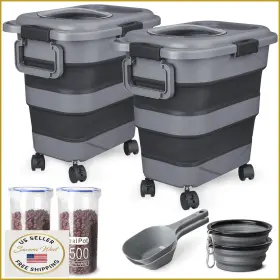 B0DRVGDKHQ TIOVERY Airtight Pet Food Storage Container Wheels