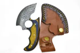 TD-315 TITAN INTERNATIONAL KNIVES Damascus Steel Alaskan Ulu