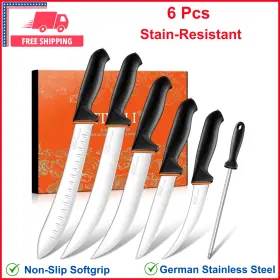 9108395 TIVOLI Butcher Knife Set Game Processing Sharpener