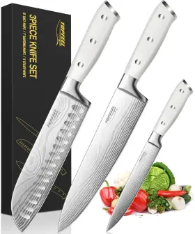 749212883604 TOPFEEL Chef Knife Set Ultra Sharp Kitchen