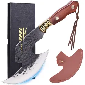 DK01 TOPFEEL Viking Knife Butcher Meat Cleaver Cutting Boning