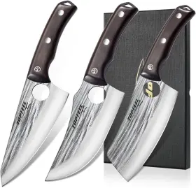 DK03 TOPFEEL Butcher Knife Set Forged Chef Boning High Carbon
