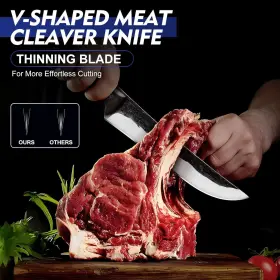 DK04 TOPFEEL Forged Butcher Knife Set Slicing Boning Dividing #2