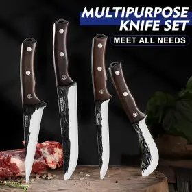 DK04 TOPFEEL Forged Butcher Knife Set Slicing Boning Dividing #3