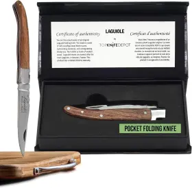 313046972997 TOPKNIFE DEPOT Laguiole Multipurpose Folding Han