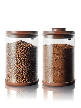 B0DZXN3LT4 TOURDEUS Airtight Coffee Canisters Valve Glass