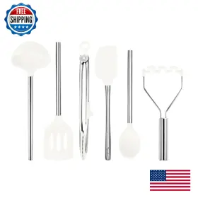 B0CQMHR4Y8 TOVOLO Silicone Cooking Utensil Set Ladle Turner