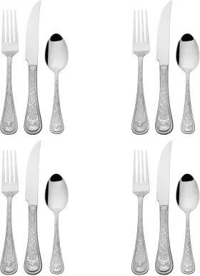 5296857 TOWLE Deer Frost Steel Flatware Set