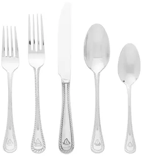 5112955 TOWLE EVERYDAY Nautical Flatware Service Set Steel