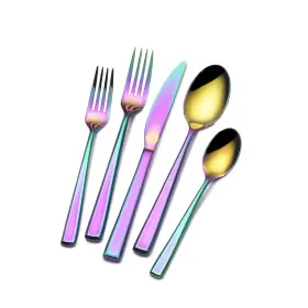 044228046198 TOWLE LIVING Dream Rainbow Flatware Set
