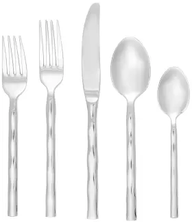 5032189 TOWLE LIVING Calypso Steel Flatware Set Service