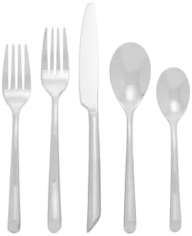 793842435276 TOWLE LIVING Wave Forged Steel Flatware Set