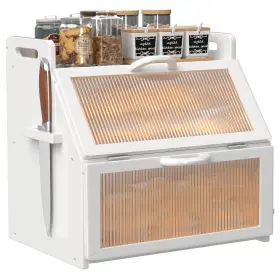 B0DK5VY683 TQQDCI Bread Box Kitchen Counter Double Wood