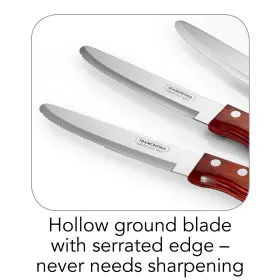 016017165007 TRAMONTINA Porterhouse Steel Steak Knife Set Tip #2