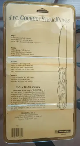 P-870 TRAMONTINA Set Gourmet Steak Knives Blade Polywood #2