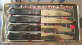 P-870 TRAMONTINA Set Gourmet Steak Knives Blade Polywood