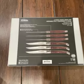 0973046 TRUDEAU Laguiole Steak Knives Exotic Stablewood #2