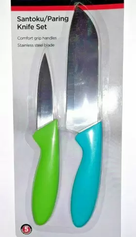 073287371460 TRUELIVING Santoku Paring Knife Set Grip Handles