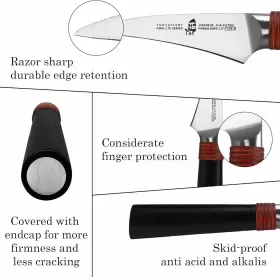 970270339947 TUO Bird Beak Paring Knife Steel Pakkawood Ring #2