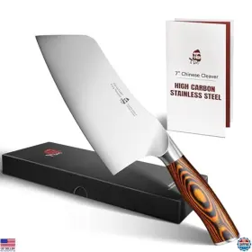 B01GKZ36AY TUO Vegetable Cleaver Steel Chefs Knife Pakkawood