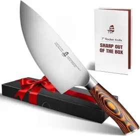TC0726 TUO Rocker Knife High Carbon Steel Ergonomic Handle