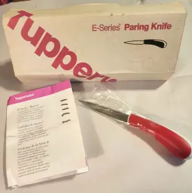 43773 TUPPERWARE Rubber Grip Kitchen Paring Knife