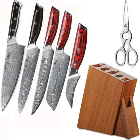 0012780ZH TURWHO Kitchen Cook Knife Set Damascus Steel Chef