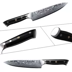 677306784752 TURWHO Utility Knife Classic Damascus Steel Kit #2