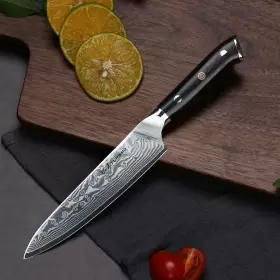677306784752 TURWHO Utility Knife Classic Damascus Steel Kit #3