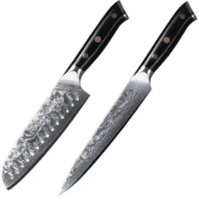 A00003A00005 TURWHO Santoku Knife Slicing Damascus Steel