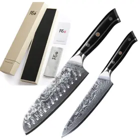 A0306G10 TURWHO Santoku Utility Knife Damascus Steel Kitchen