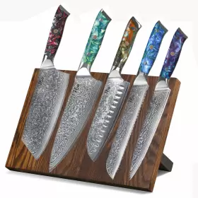 AUUUHH7 TURWHO Chef Knife Santoku Damascus Steel Kitchen Set