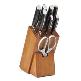 CA1118-9CS TURWHO Kitchen Knife Block Set Damascus Steel