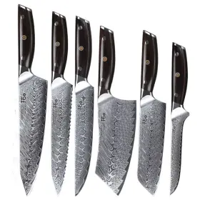 EB1116-6P TURWHO Chef Knife Damascus Steel Kitchen Cleaver