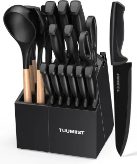 313031321359 TUUMIIST Knife Set Kitchen Block Sharpener