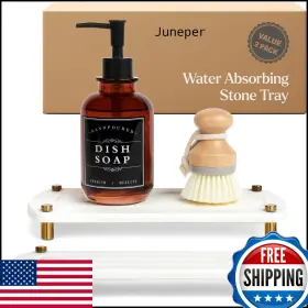 B0CL8WP8XP TWINKLE MOMENT Diatomaceous Earth Stone Soap Tray