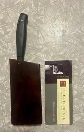 876824004353 TYLER FLORENCE Titanium Santoku Knife Wood Block #2