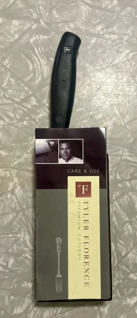 876824004353 TYLER FLORENCE Titanium Santoku Knife Wood Block #3