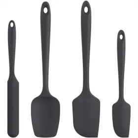 PREMIUMSPATULA-4-BLACK U-TASTE Silicone Spatula Set Heat